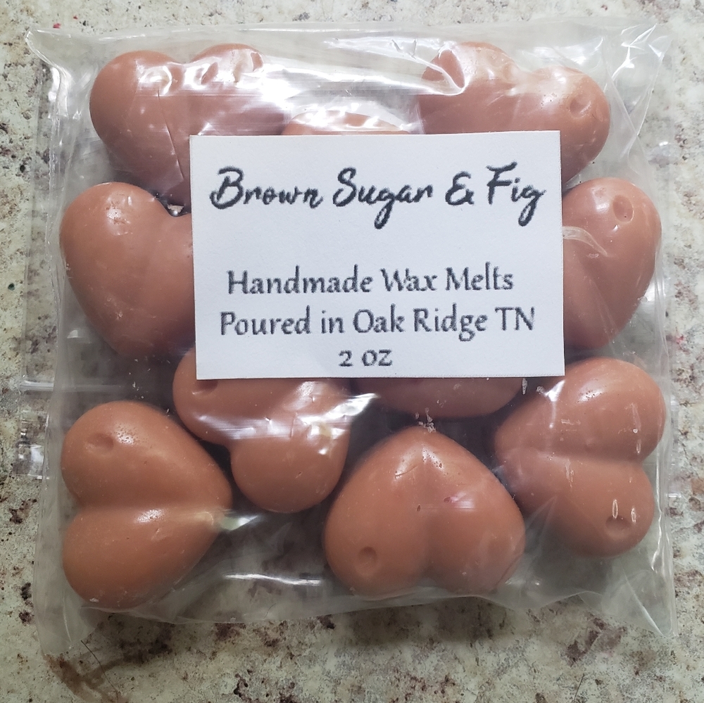 Brown Sugar & Fig Wax Melts 10 Hearts